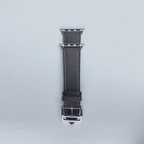 Leather Apple Watch Strap - Storm Grey - Picture 2 of 2